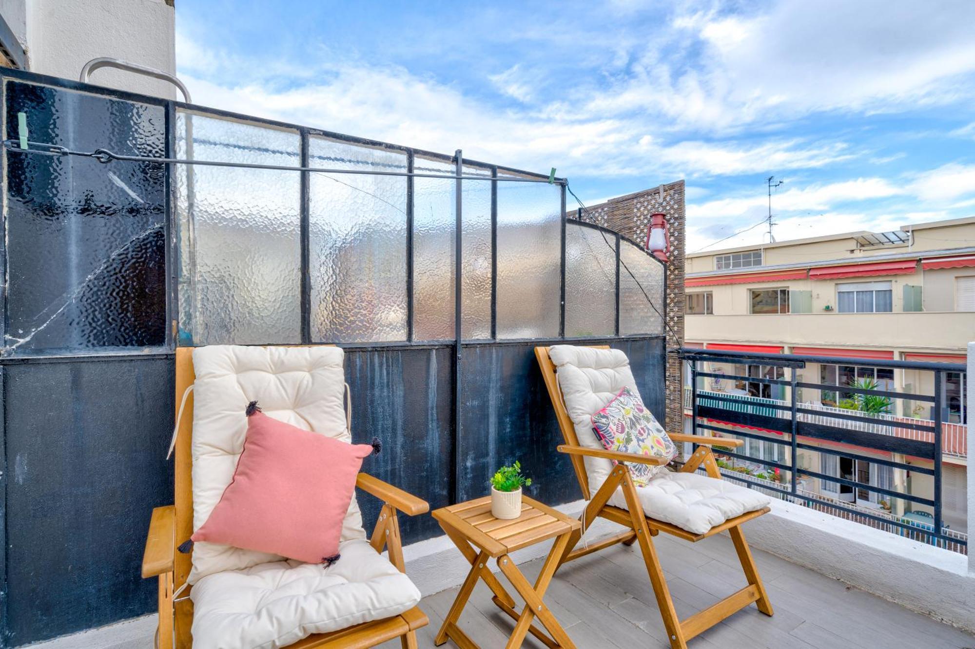 Top Floor Terrace - Dernier Etage Terrasse Cosy Nice Buitenkant foto