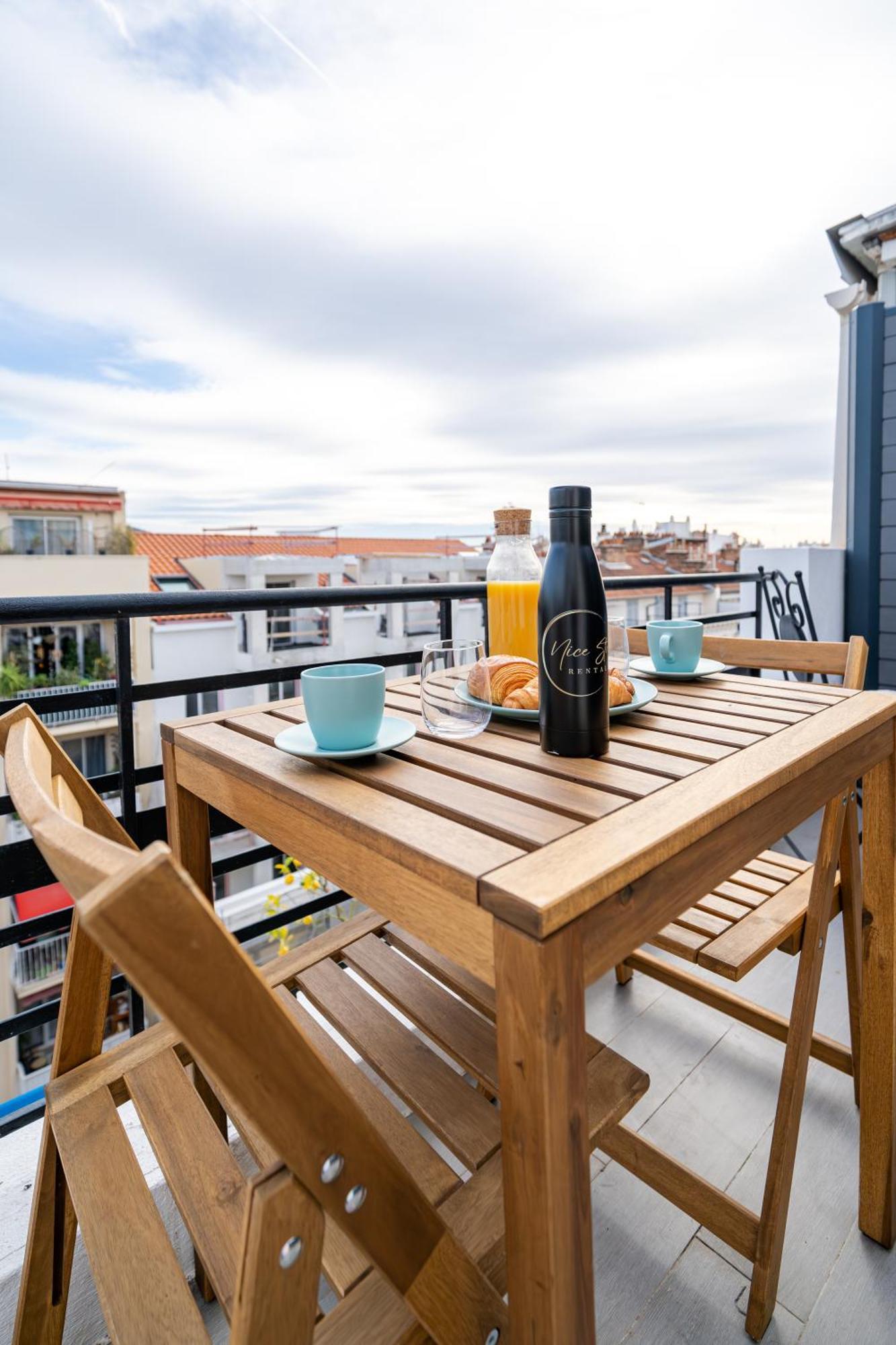 Top Floor Terrace - Dernier Etage Terrasse Cosy Nice Buitenkant foto